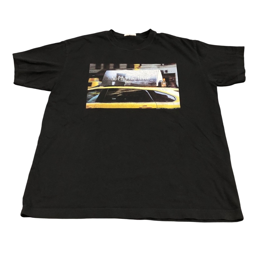 Kith T-Shirt Mens Medium Black No Place Like Home NYC Taxi Graphic Tee
